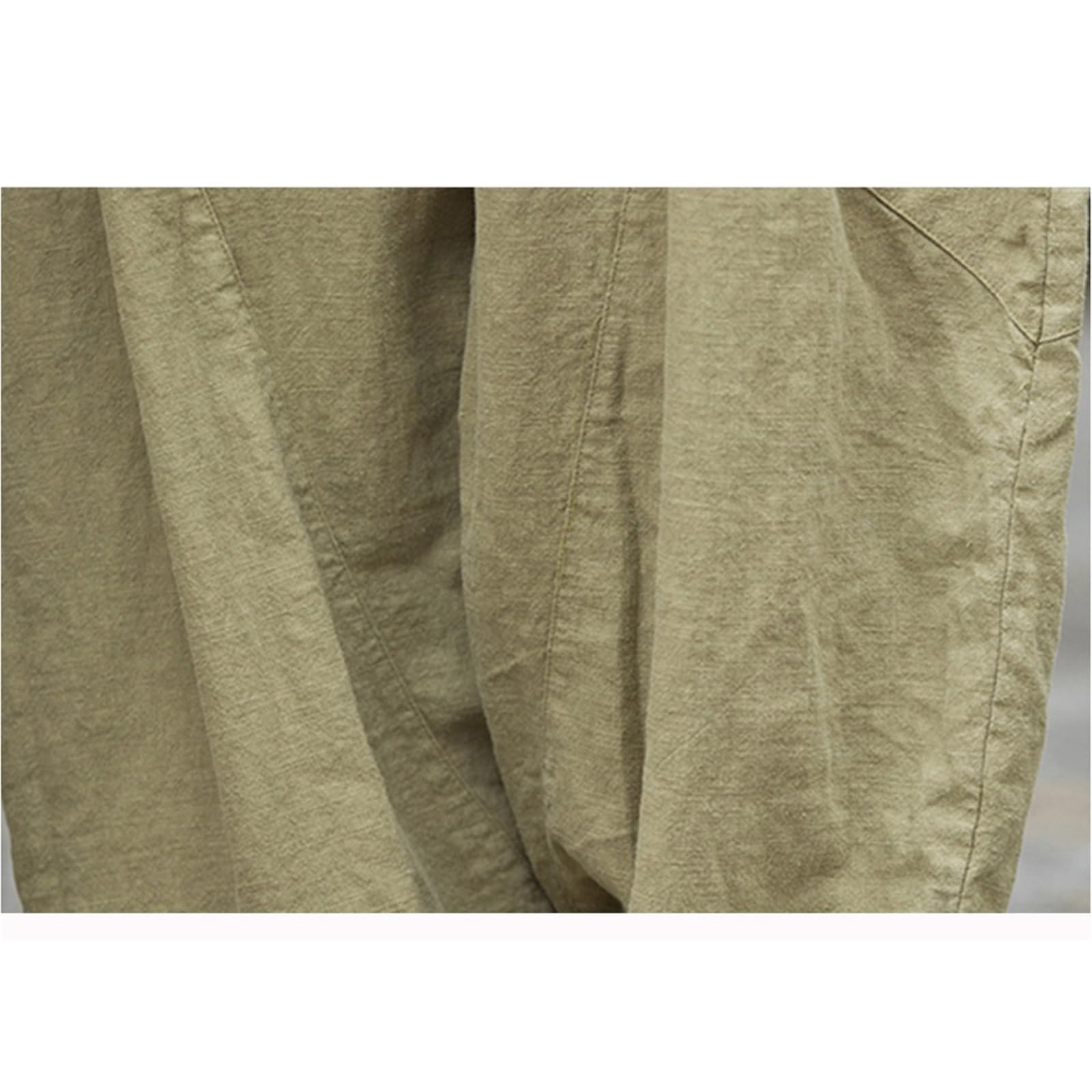 Pantaloni Larghi Casual Pantaloni Cargo Larghi in Cotone e Lino da Donna, Vintage, con Elastico in Vita, Pantaloni da Yoga, Larghi, Casual, Lunghi, a Gamba Larga, Oversize