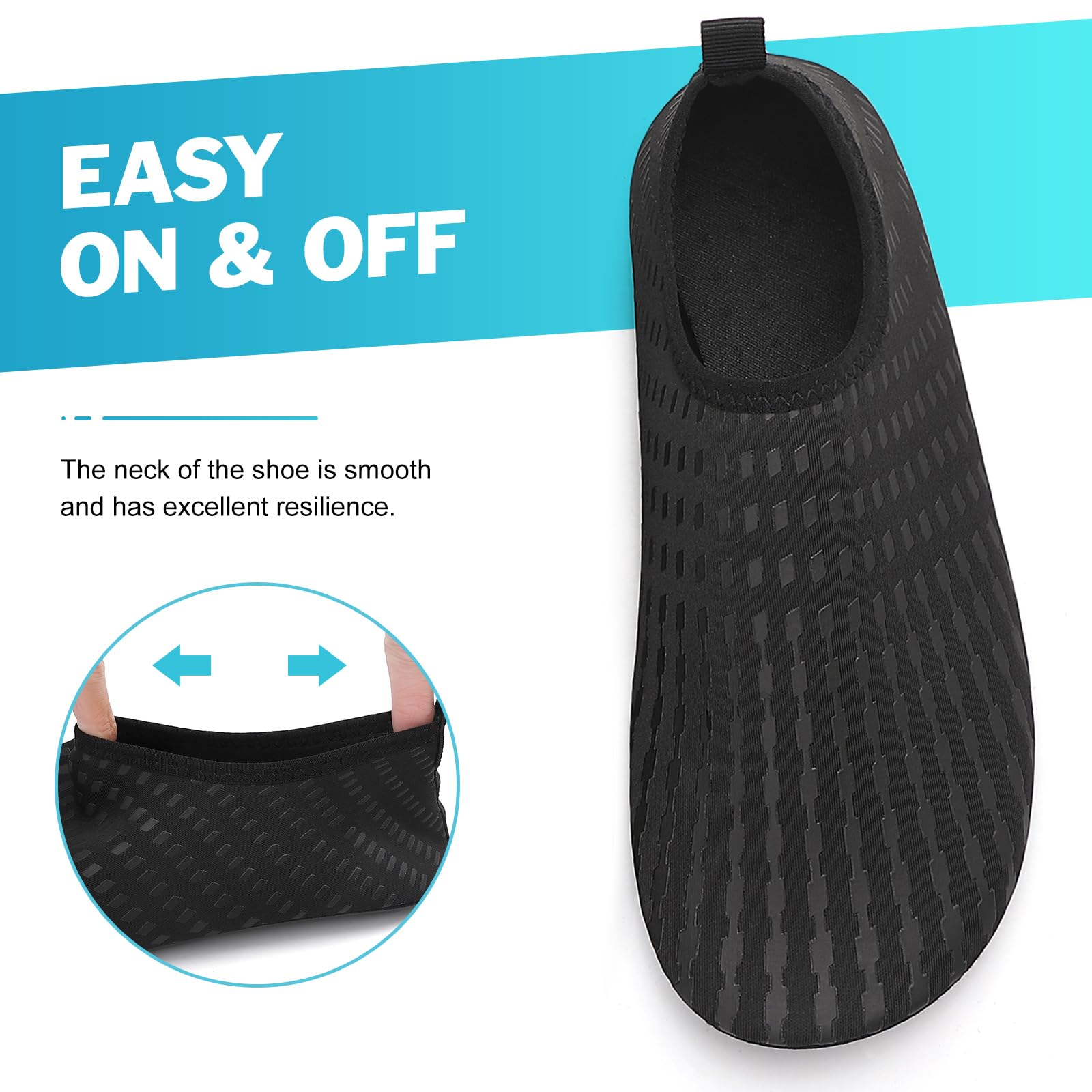 RUOMU Scarpe da Scoglio Donna Uomo da Immersione Scarpette da Surf Water Shoes Barefoot per Bagno Spiaggia Mare Snorkel Yoga, Gr.34-47