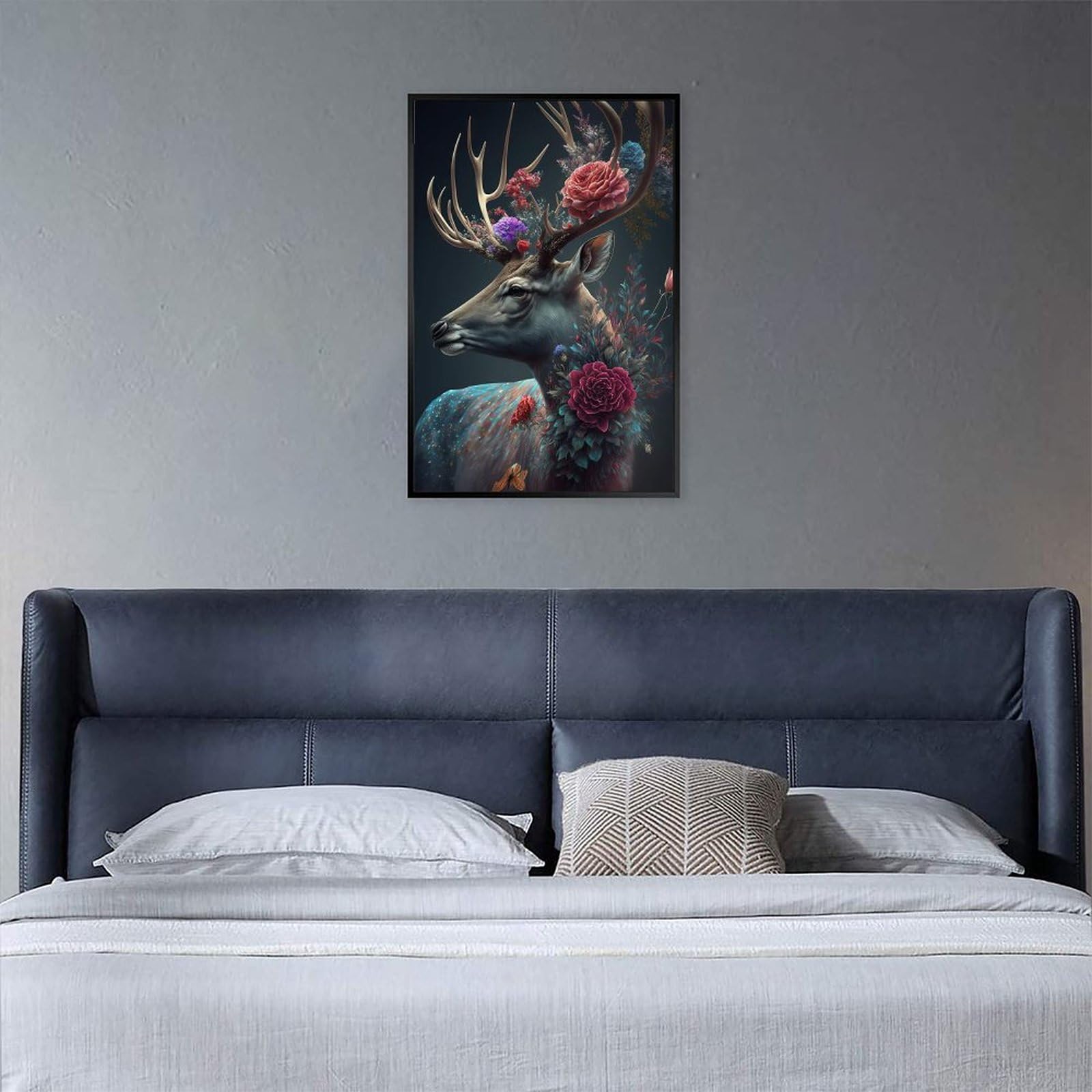 タバコを吸う鹿　おしゃれ　アートポスター　インテリア　リビング　玄関　トイレ タバコを吸う鹿 おしゃれ アートポスター インテリア リビング 玄関 トイレ