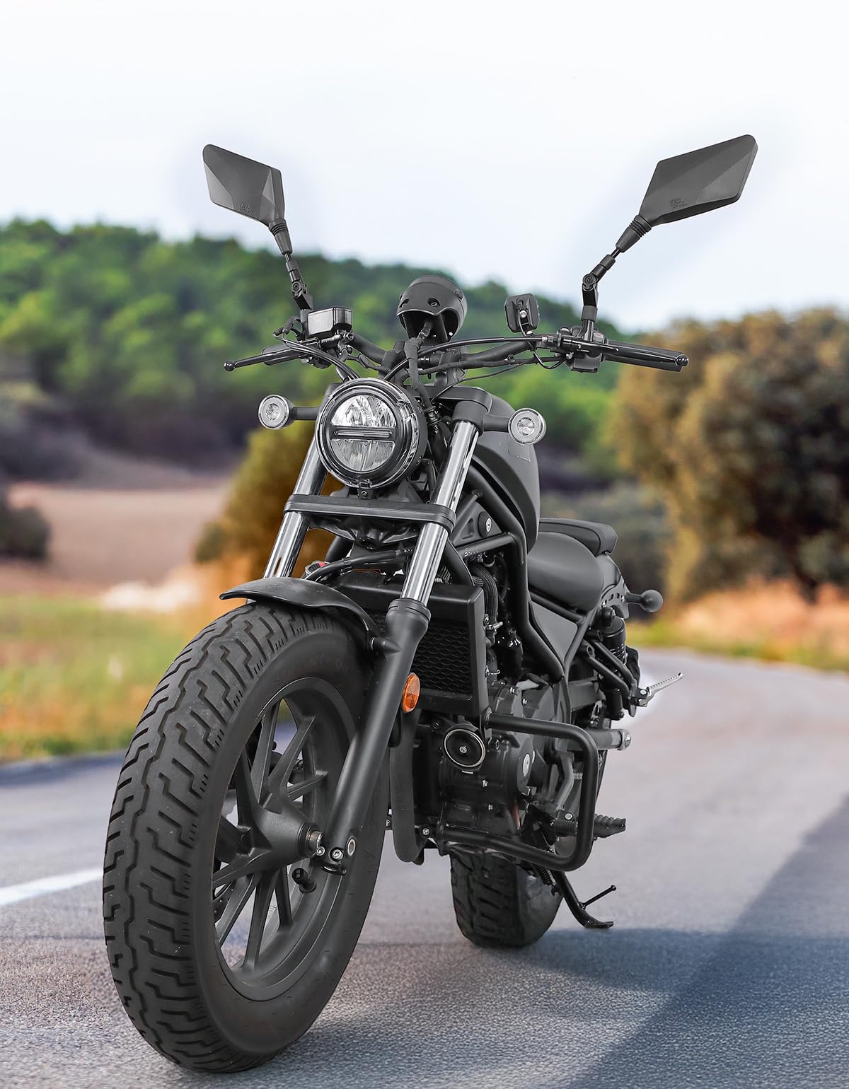 KEMIMOTO E57 Rétroviseurs Moto Homologués, Fixation Universelle M10 pour Scooters et Cyclomoteurs (2 pièces)