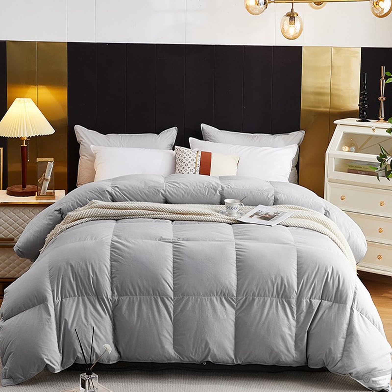 Amazon｜高級ホテル寝具掛け布団羽毛布団インサート、オールシーズン