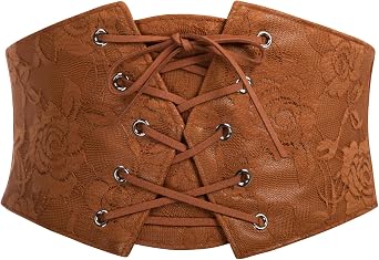 Scarlet Darkness Renaissance Pirate Corset Belt Lace Up Waist Cincher Belts