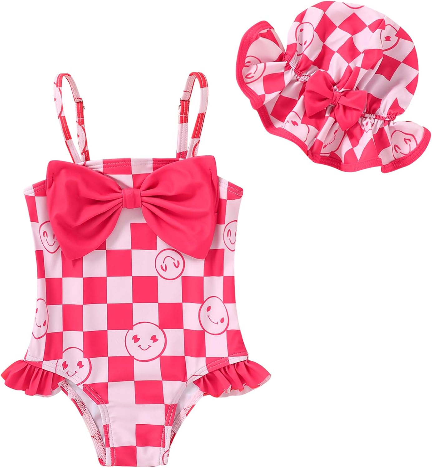 Happy Town Baby Toddler Girl Swimsuit Infant One Piece Bathing Suits Summer Beach Swim Suit for Girls