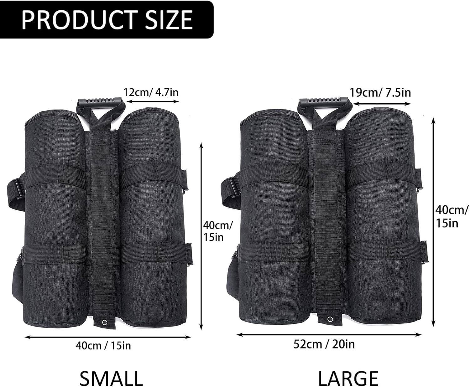 4 個のガゼボウェイトバッグヘビーデューティ 600D キャノピーテント砂用ポップアップパラソルテラステント脚用ヘビーデューティサン