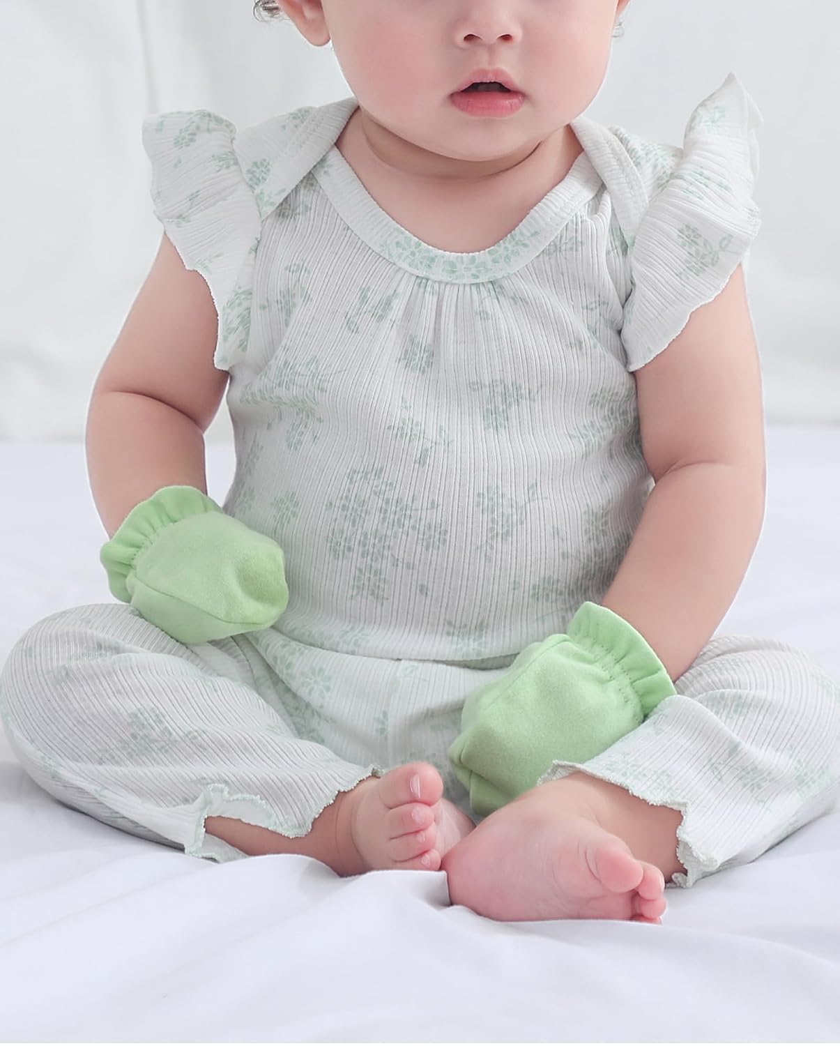 Baby Girl Bodysuit and Pant Set Cotton Ribbed Mix Summer Infant Girls Clothes Outfits 0-12 Month