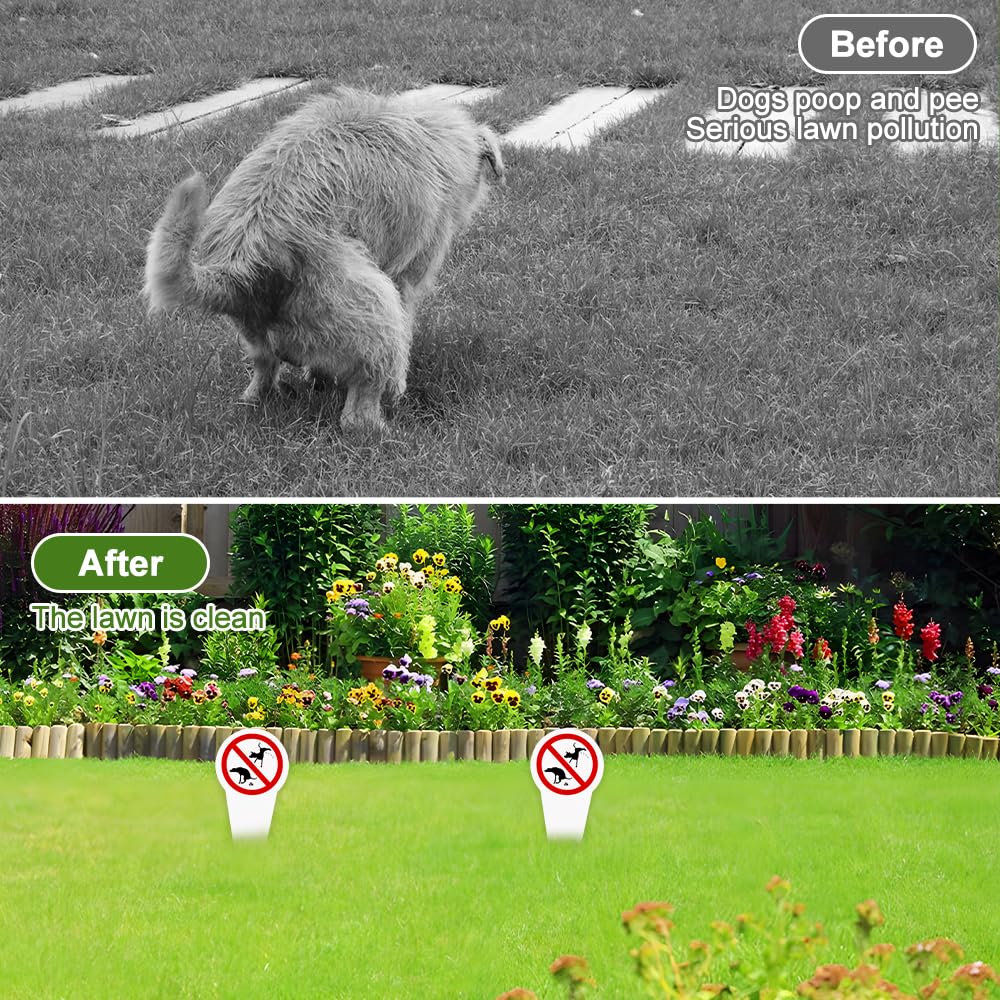 2 Pezzi Cartello No Cacca e Pipì per Cani, 30 x 15 cm, Cartelli di Divieto di Pipi per Cani, Cartello Divieto di Cacca cani per Prato Parco Giardini,Protezione UV Resistente Alle Intemperie,PVC