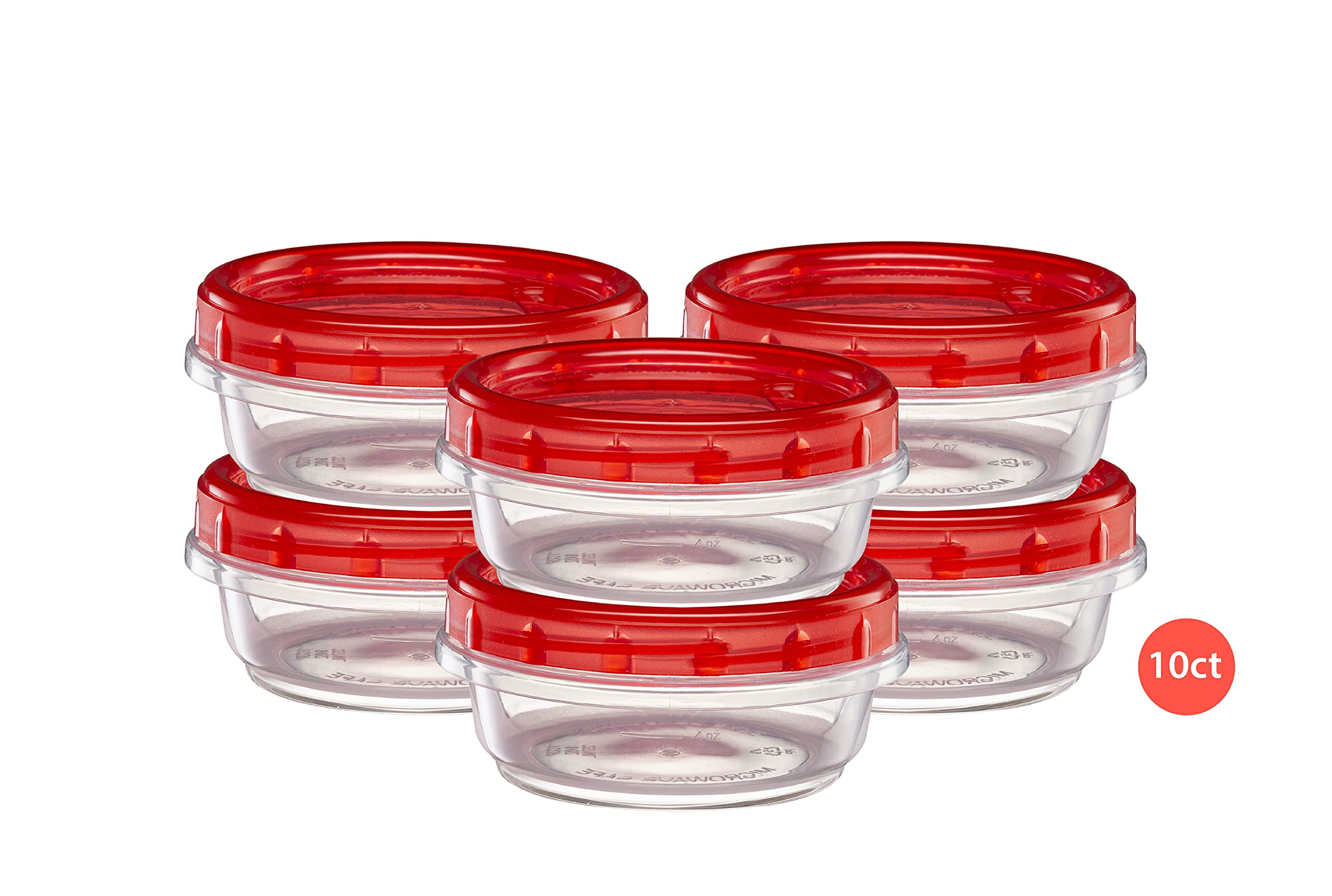 Elegant Disposables (8 Ounce 10 Pack) Twist cap Deli Containers Clear
