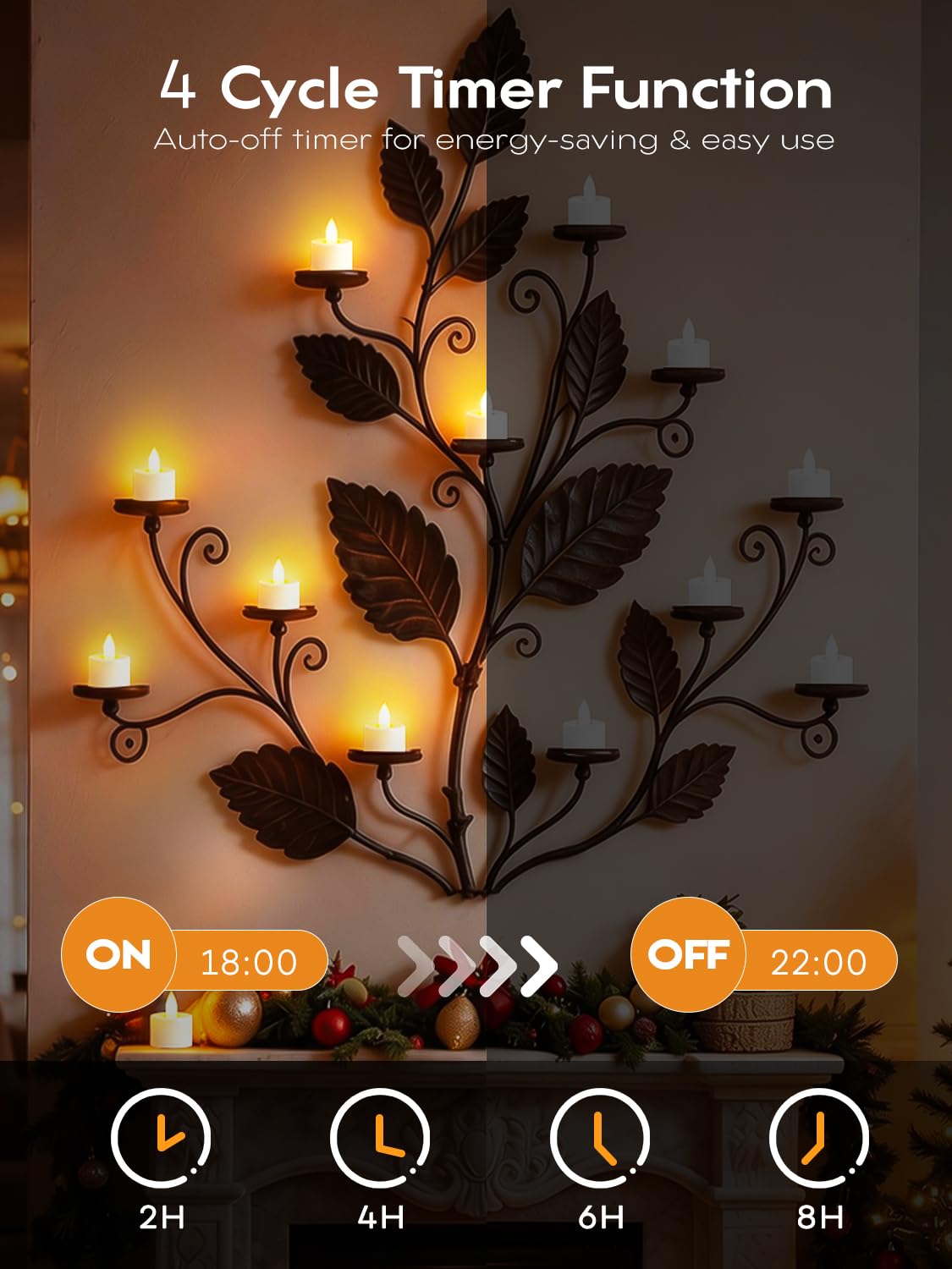 Candele LED Ricaricabili Con Telecomando, 12 Pezzi Candele Tea Light Finte