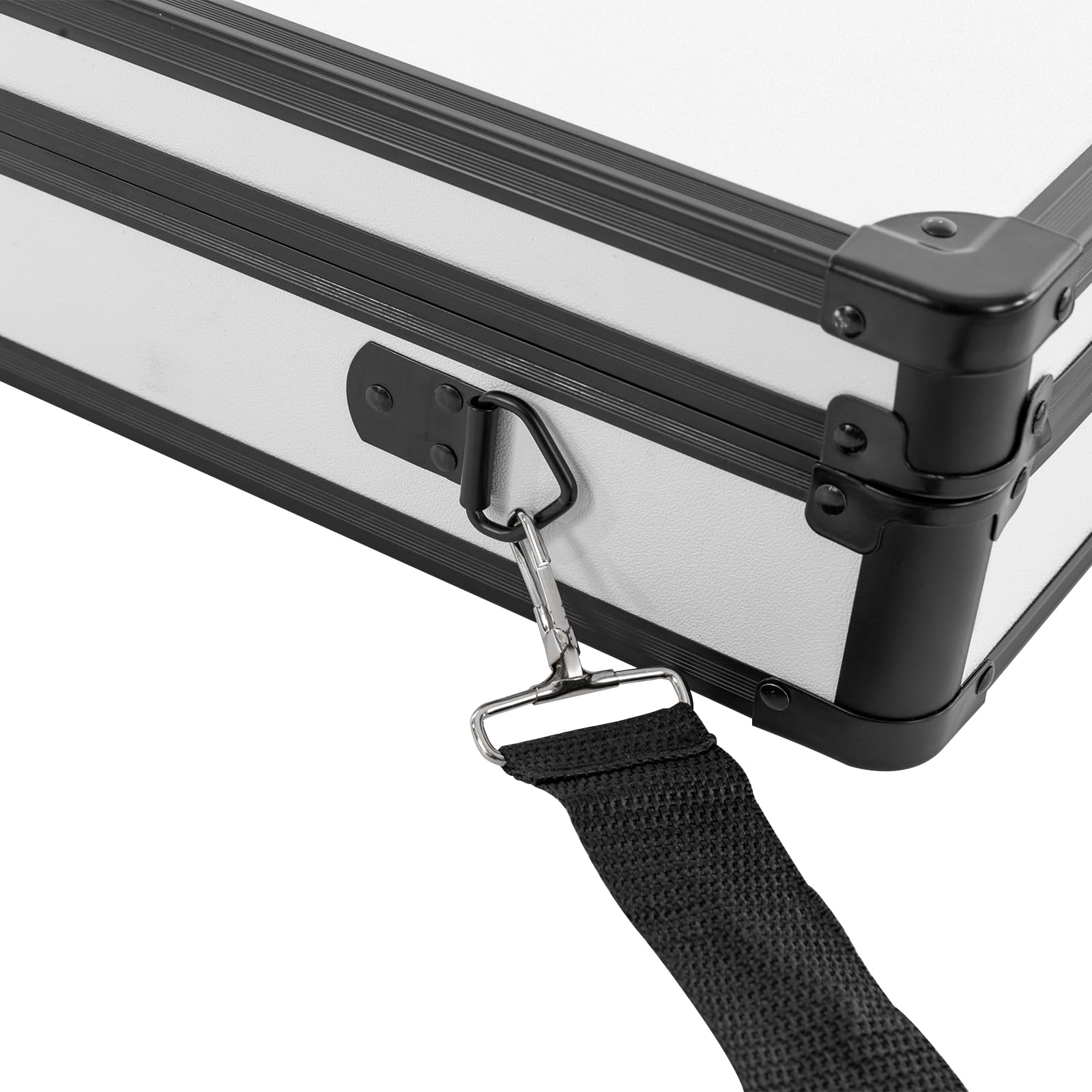Maleta portátil para peluquería, gran capacidad, con dos cerraduras de combinación, organizador de herramientas, maletín de transporte, capacidad de carga de 20 kg, para salones de peluquería, plata