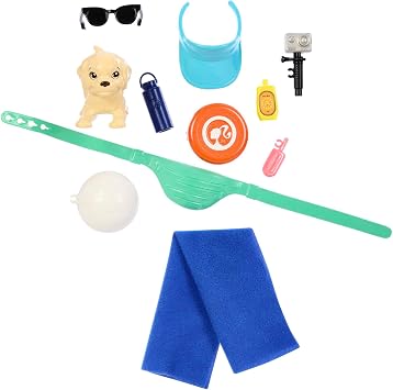 Ken Beach Doll with Theme Suitable Accessories such as Barbie Surfboard, Bendable Blonde Barbie, Towel, HPT50