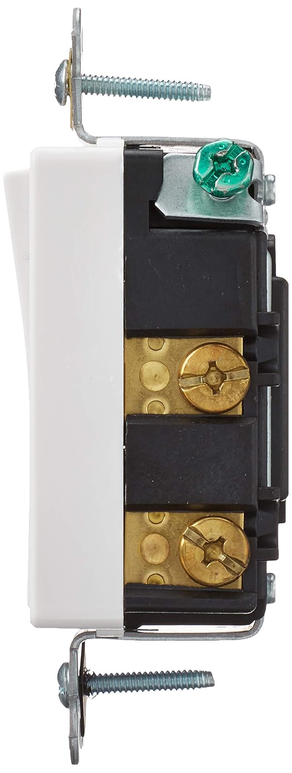 Leviton Decora Plus Rocker Double-Pole AC Quiet Switch, 20 Amp, 120/277-Volt, 5622-2W, White by Leviton - Image 4