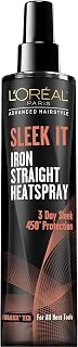 L'Oréal Paris Sleek It Iron Straight Heat Protectant Spray - 450°F Protection, Anti-Frizz for 3-Day Sleek Styles, 5.7 oz