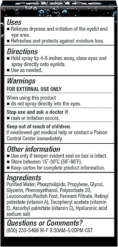 Miniatura 2 de OCuSOFT Retaine Liposome Spray 0.5 fl oz, spray de párpados para párpados irritados asociado con blefaritis, ojos secos y disfunción de la glándula
