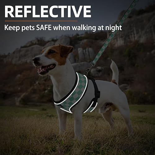 Miniatura 192 de Pupteck - Arnés para perro, chaleco de malla suave con relleno cómodo para cachorros, perros y gatos, evita los tirones, color negro y blanco