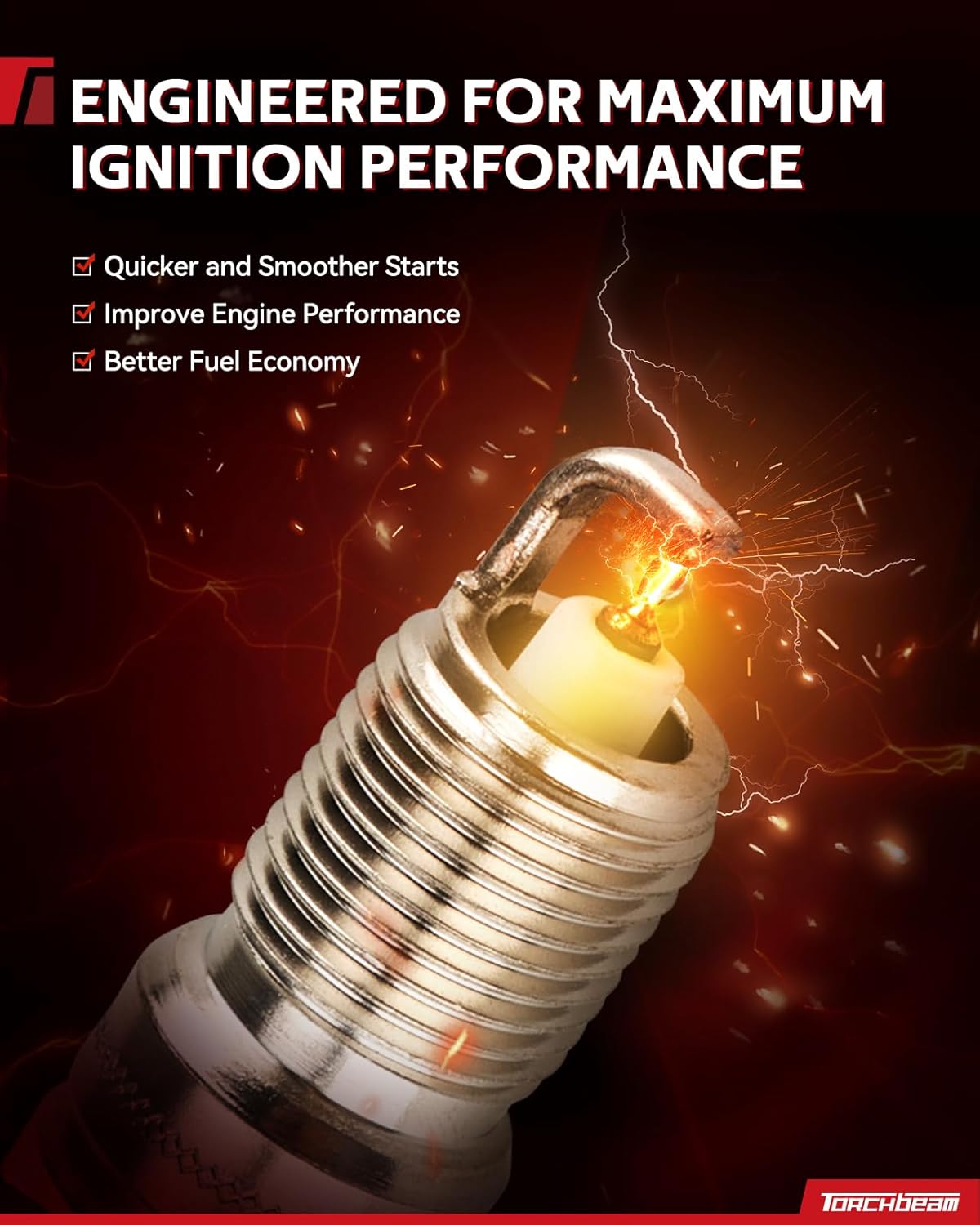 Torchbeam Set of 4 UF629 Ignition Coils Packs and Double Iridium Spark Plugs Fit for 2009 2010 2011 2012 2013 2014 Acura TSX 2.4L L4 Replacement for UF-629 97390 30520RL5A01 5C1683 97390 GN10369