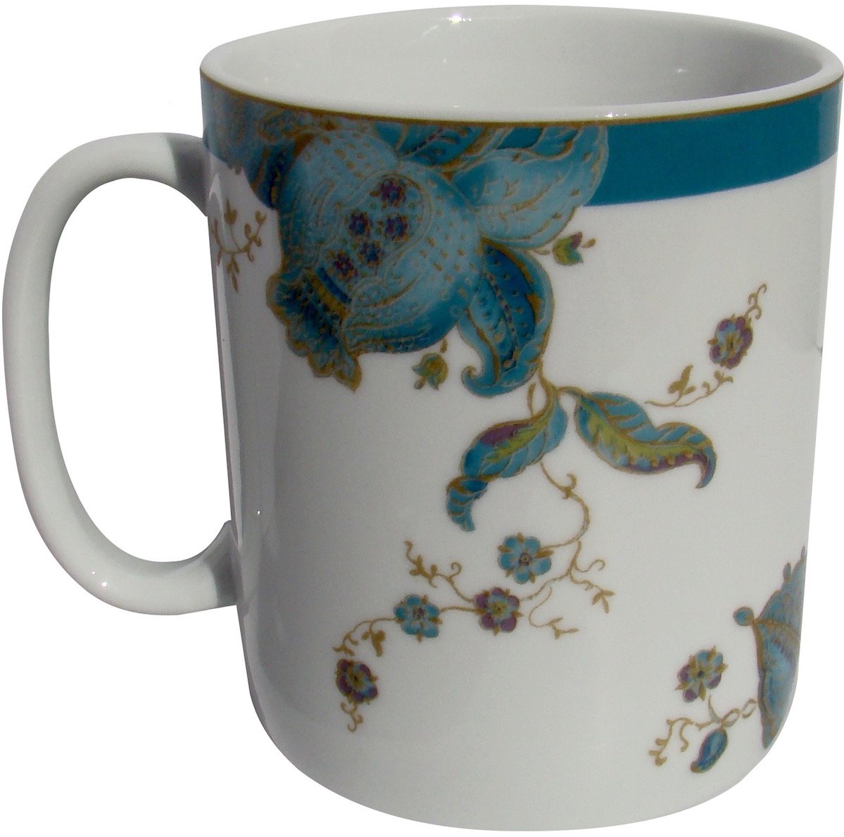 Amazon.com | 222 Fifth Eliza Teal Extra Large 24 Ounce Jumbo Mug