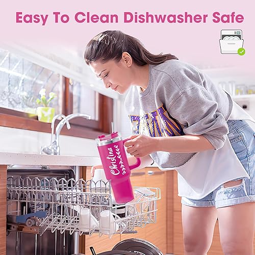 Miniatura 3 de ThermoThrill Personalized Tumbler with Straw, 30OZ Vacuum Insulated Water Bottle, Custom Travel Mug, Leak-Proof, Unique Gift Uses - Hot or Cold