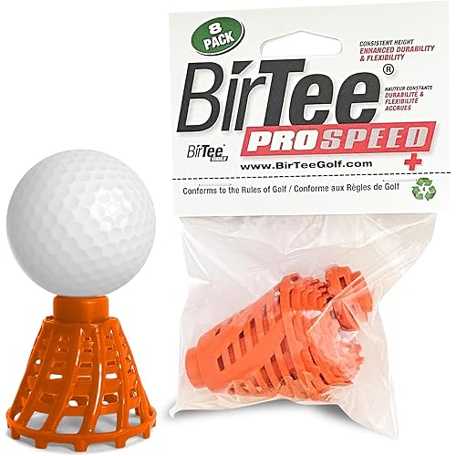 BirTee Golf Tees - PRO Speed Plus with Flexibility & Durability - 8 Pack. Indoor Golf Tees/Golf Simulator Tees/Winter Plastic Golf Tees