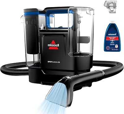 BISSELL SpotClean C5, Aspiradora de Agua Tapicería, Lava Aspiradora Ligera con Sistema Triple Action, Limpiador de Liquidos para Alfombras, Tapicería, Sofá, Auto & Más, Motor Potente de 400W, 3861N