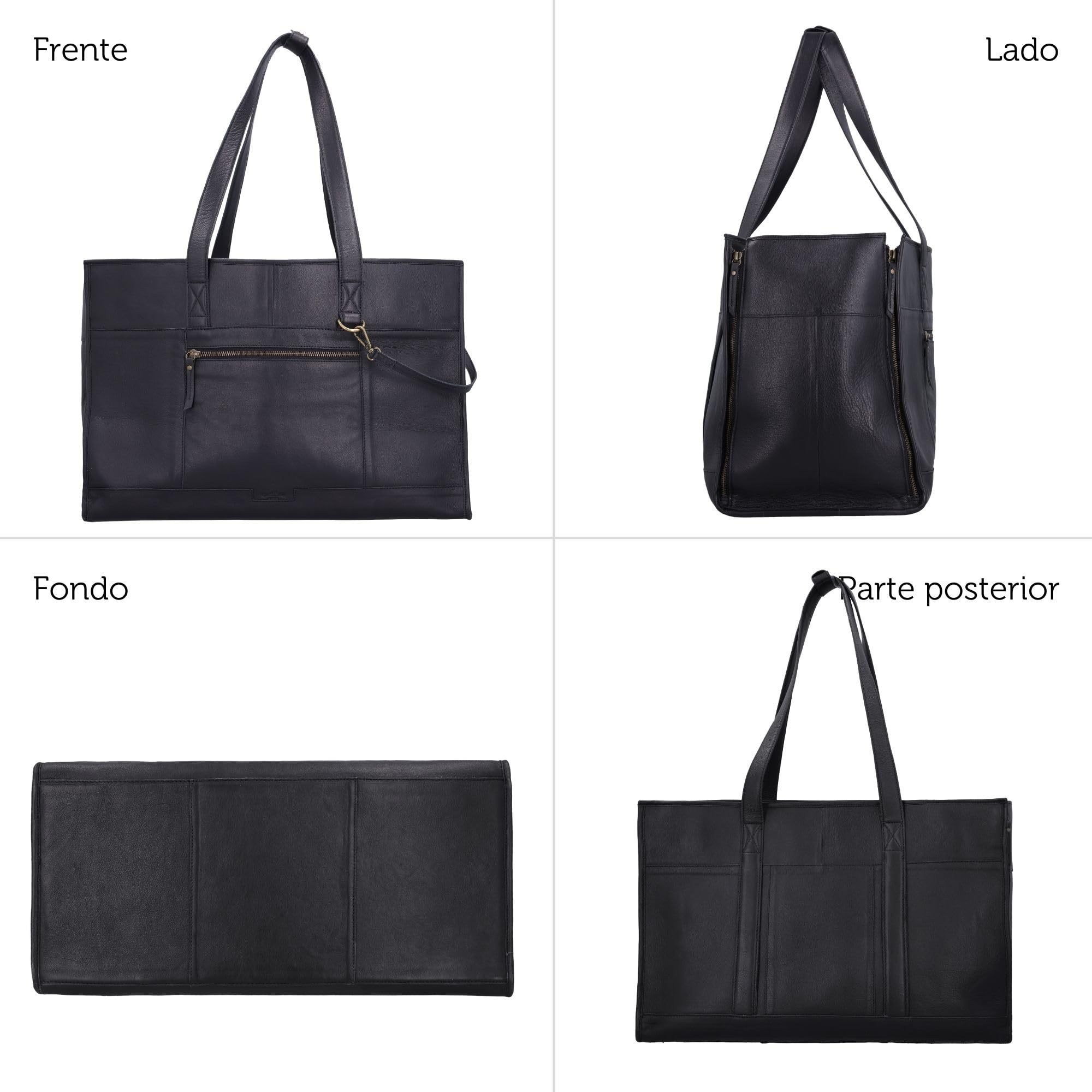 Gusti Majvi - Bolsa de transporte para mascotas, piel, color negro