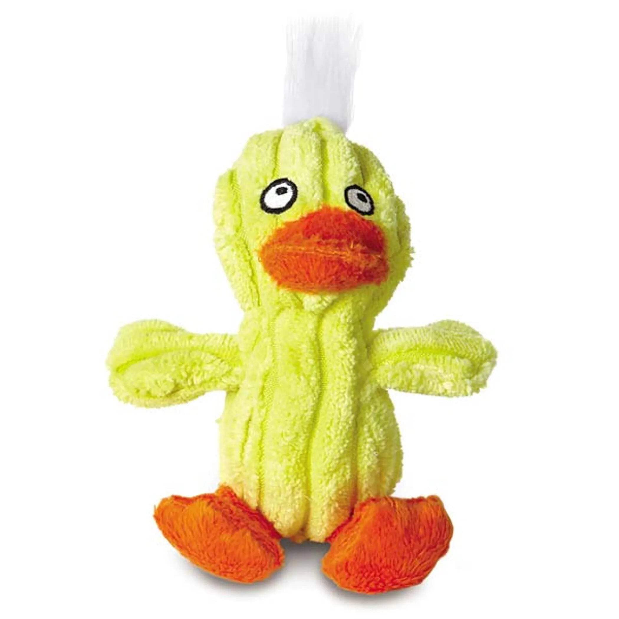 Quackling Plush Dog Toy with Soundchip, Yellow, 7" Large