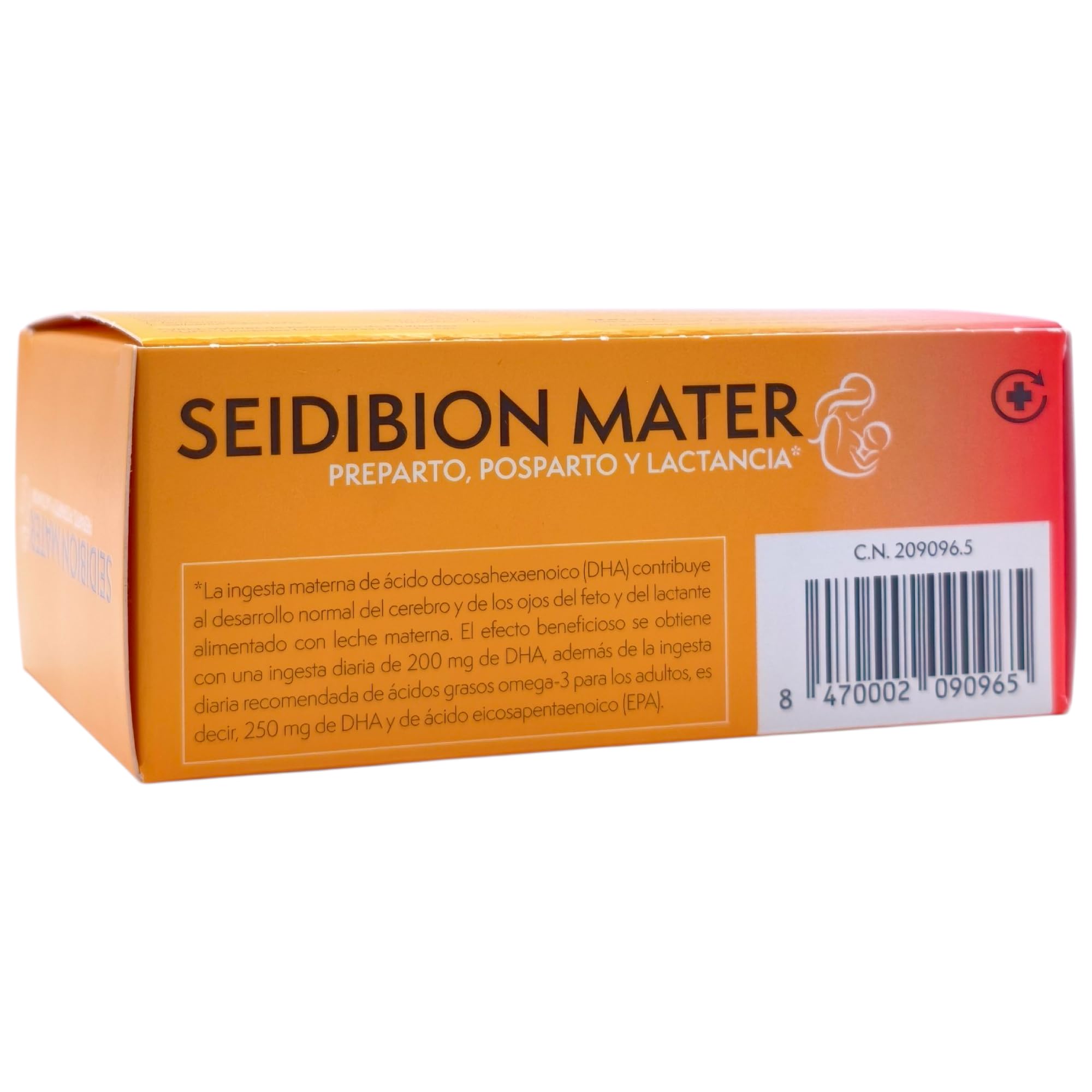 Seid Lab Seidibion Mater 60 Cápsulas - Suplemento Multivitamínico para Embarazo y Lactancia - Con Quatrefolic®, Yodo, Omega-3 DHA, Probióticos, Hierro y Minerales