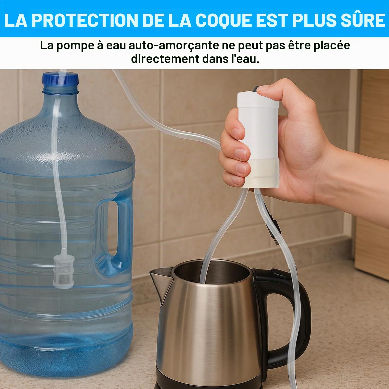 HENGBIRD Pompe à eau USB Mini DC Auto-amorçante – 5 V Petite Pompe Silencieuse avec Tuyau PVC 1 m & filtre en Pierre, Pompe de Circulation Portable pour Aquarium, Jardin, Camping