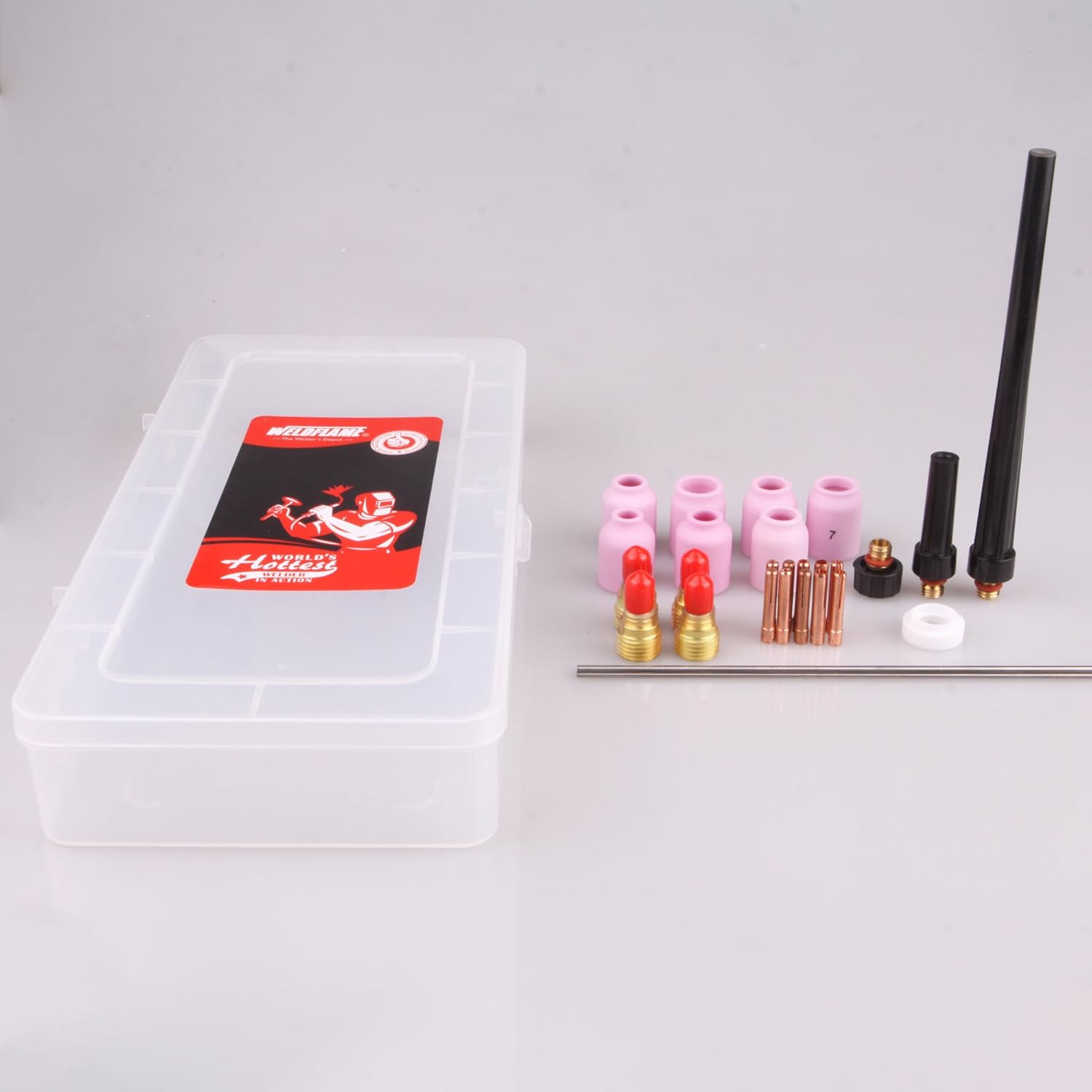 Weldflame 28pcs TIG Torch Accessories Tungsten Electrode Kit Universal for Miller Weldcraft