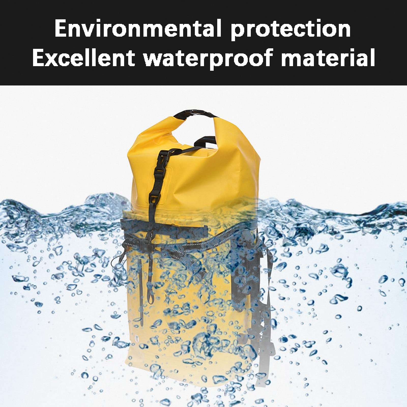 Borsa stagna PVC Impermeabile,35L Grande capacità Pinne Dry Bag,Zaino Spiaggia Immersioni Nuotata Bagnato Asciutto separazione all'aperto-Trekking,Kayak,Pesca,Rafting