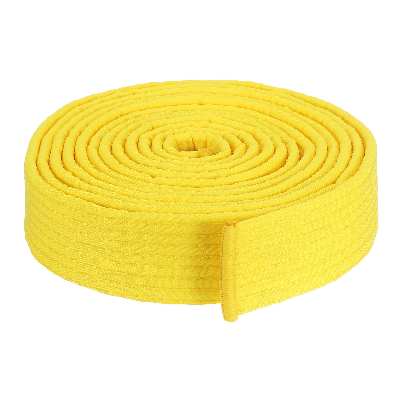PATIKIL Ceinture de Classement Colorée de Taekwondo 1.6" x11.2Ft 3.4M, Ceinture de Coton pour Arts Martiaux, Judo, Karaté, Entraînement, Enseignement, Entraînement, Jaune