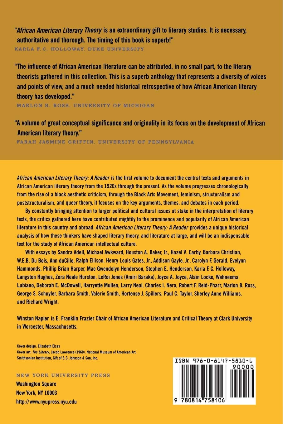 African American Literary Theory: A Reader