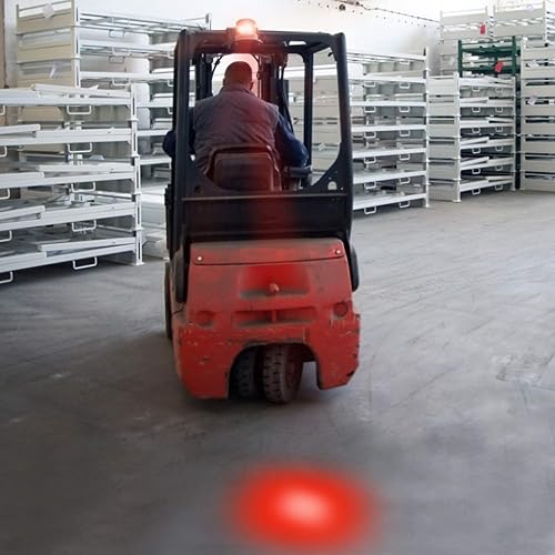 Miniatura 4 de LY8 Luz LED de seguridad para carretilla elevadora de 30 W, paquete de 2 luces de advertencia rojas Warehous 10-80 V CC (2 unidades, 30 W rojo)