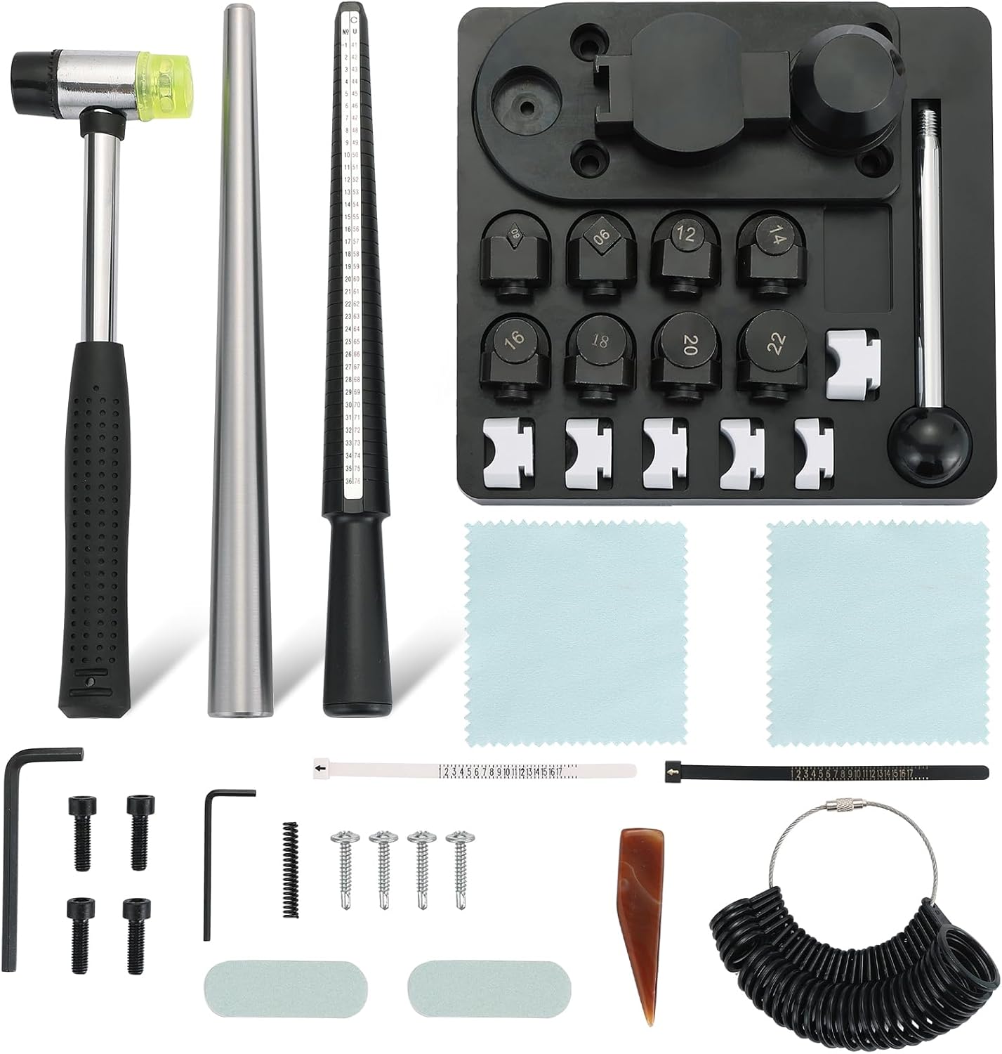 AMGSH Ring Bender Tool Kit for Jewelry Making – Multi-Functional Ring/Earring Bender, Adjustable Bending Tool, Complete Craft Making Kit for Jewelers and DIY Enthusiasts