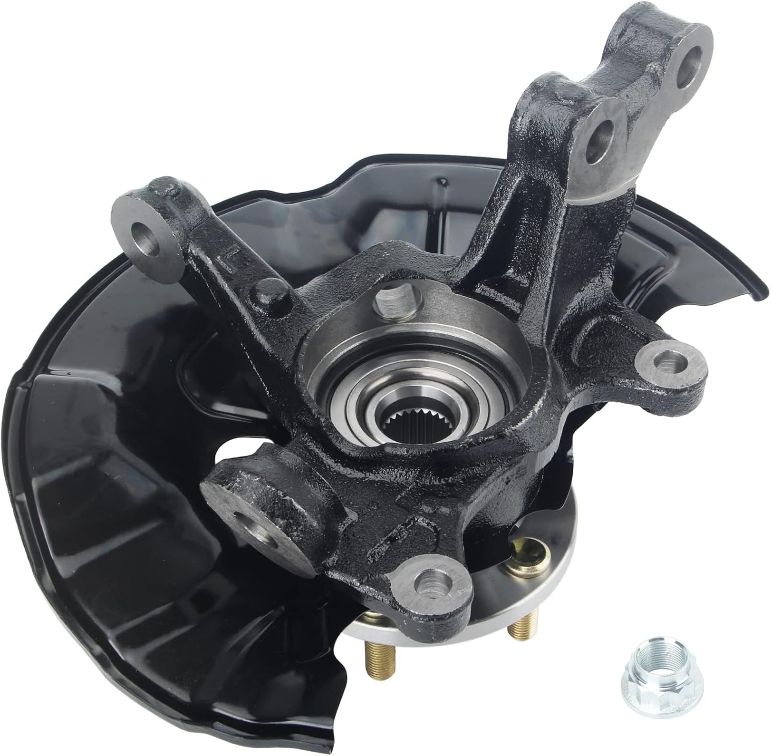 Steering Knuckle Wheel Hub Bearing Assembly Front Left Driver Compatible with Corolla 2014 2015 2016 2017 2018 Matrix 2009-2014 698-477