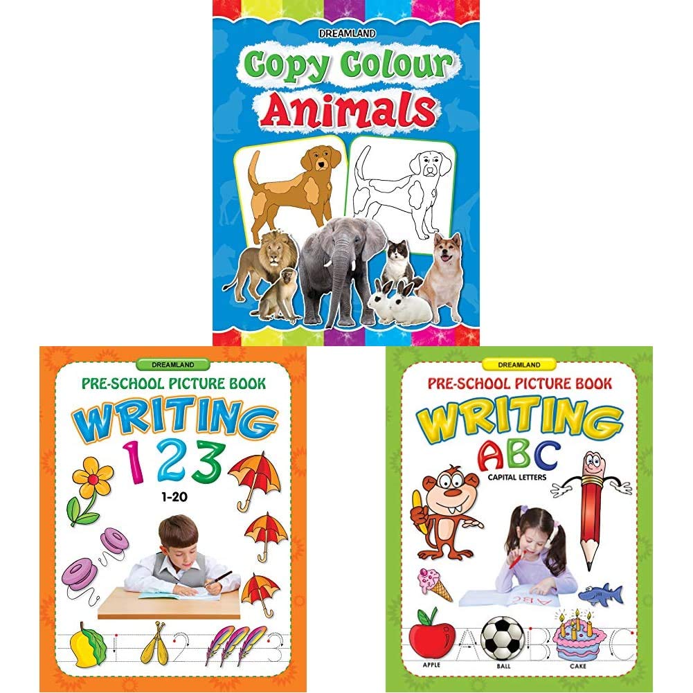 Buy Copy Colour Animals (Copy Colour Books)+Writing 123 (120) (Pre