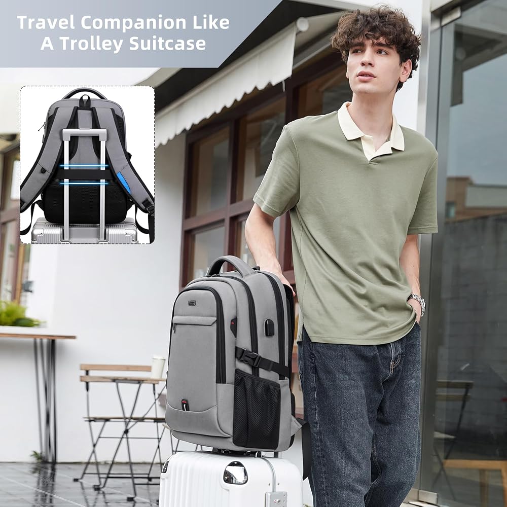Zaino Scuola 35l Zaino Impermeabile Antifurto VINBAGGE - Per PC 17 Pollici, Scuola, Ufficio E Viaggi, 35L Capacità Zaino Impermeabile 17 Pollici - 9