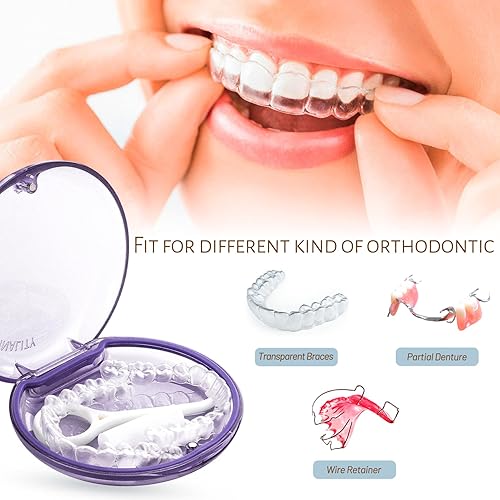 Miniatura 4 de Estuche de retención, funda de protección nocturna de dientes grande, funda de alineador delgado para adolescentes, adultos, funda portátil
