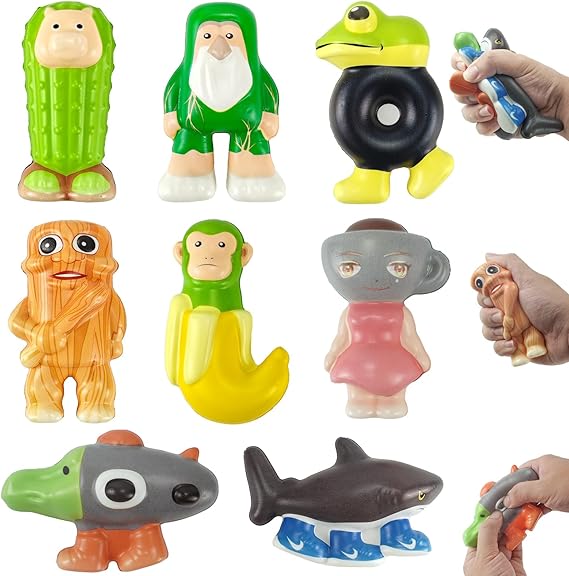9 Figurines Italian Brainrot Meme Avec Porte-clés – Jouets Fidget, Décoration Bureau, Cadeau Fans
