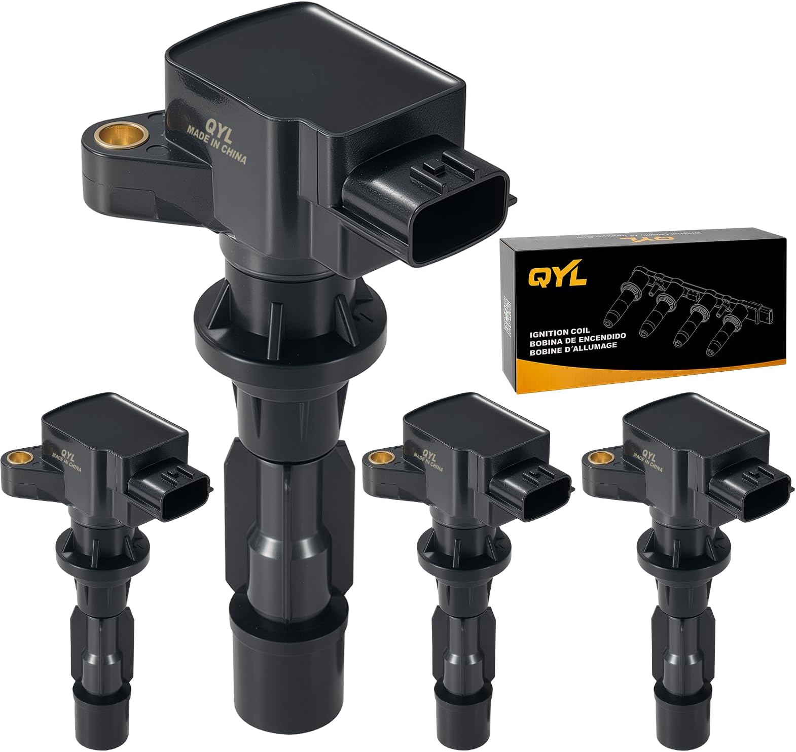 Pack of 4Pcs Ignition Coils Replacement for Mazda 3 6 2006-2013 CX-7 2007-2012 Mx-5 Miata 2006-2015#UF540 L3G218100A C1683 5C1740
