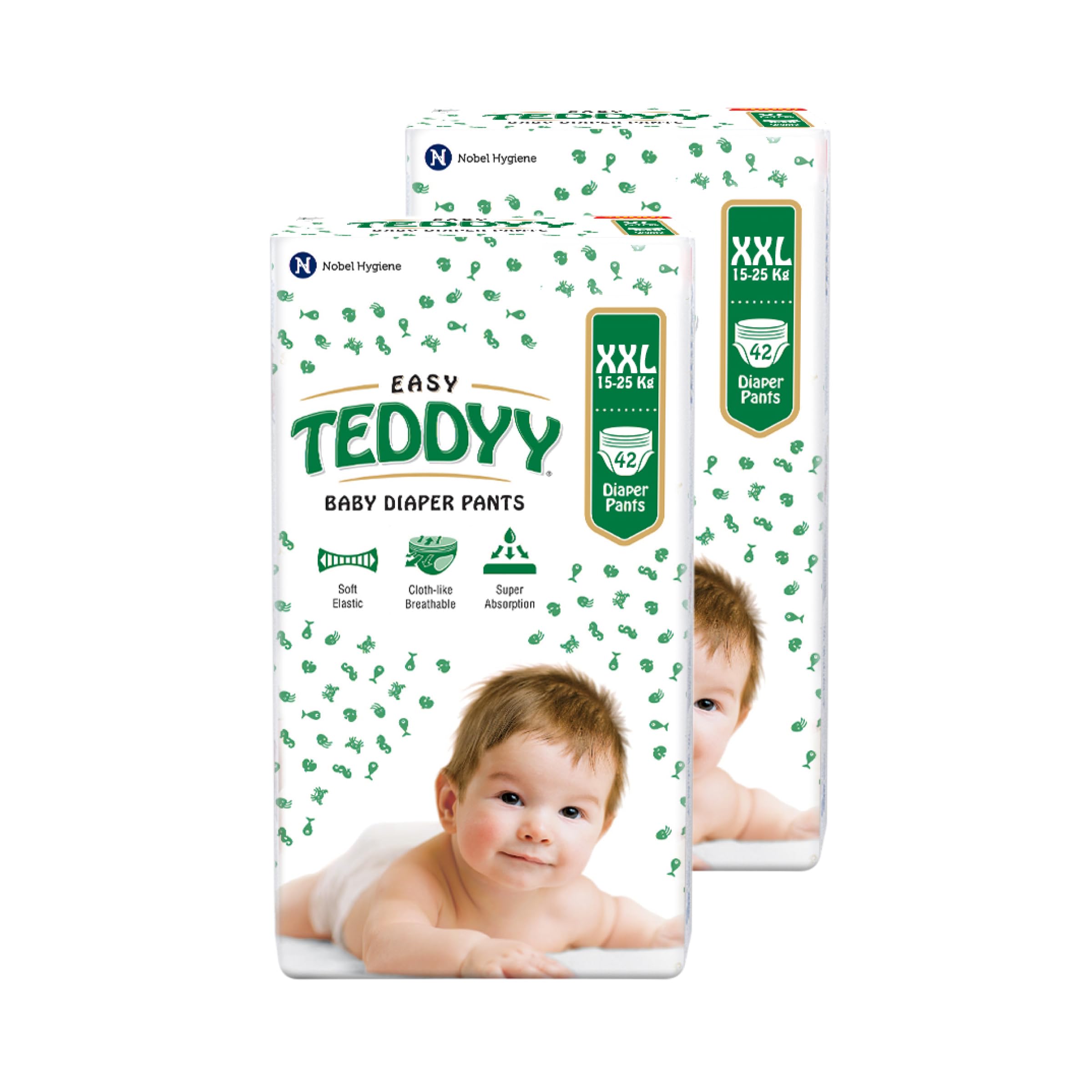 TEDDYY Baby Easy Pant Diapers Double XL – 84 Count Pack of 2