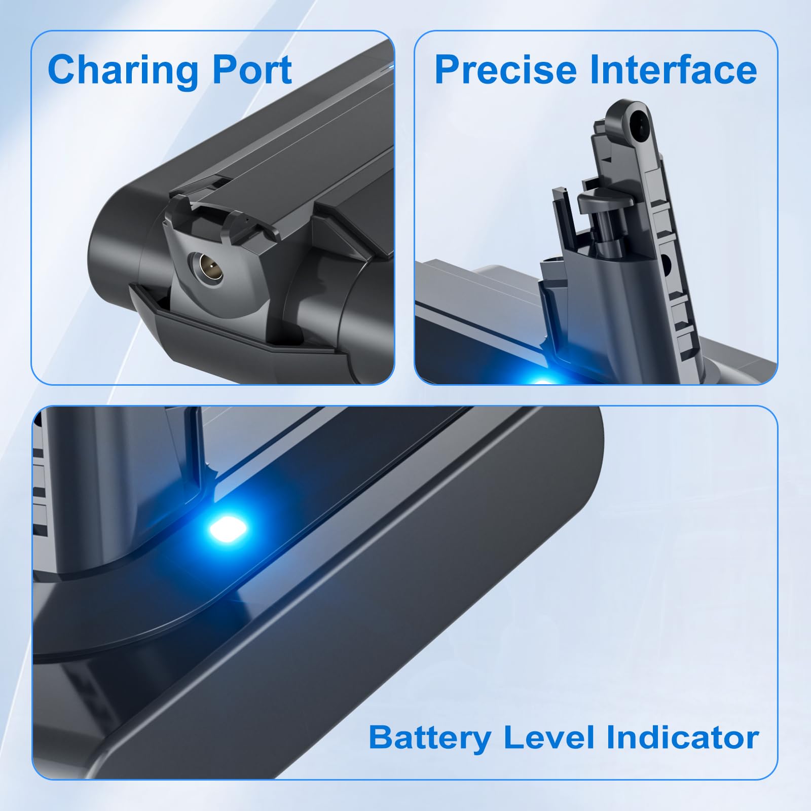 V11 SV14 Ersatzakkus für Dyson, 25,2V Schraubanschluss Kompatibel mit Dyson- V11(Schraubanschluss) Torque/Advance/Absolute Pro/Animal SV14(Nicht Kompatibel mit SV15 Knopfzellenakku)