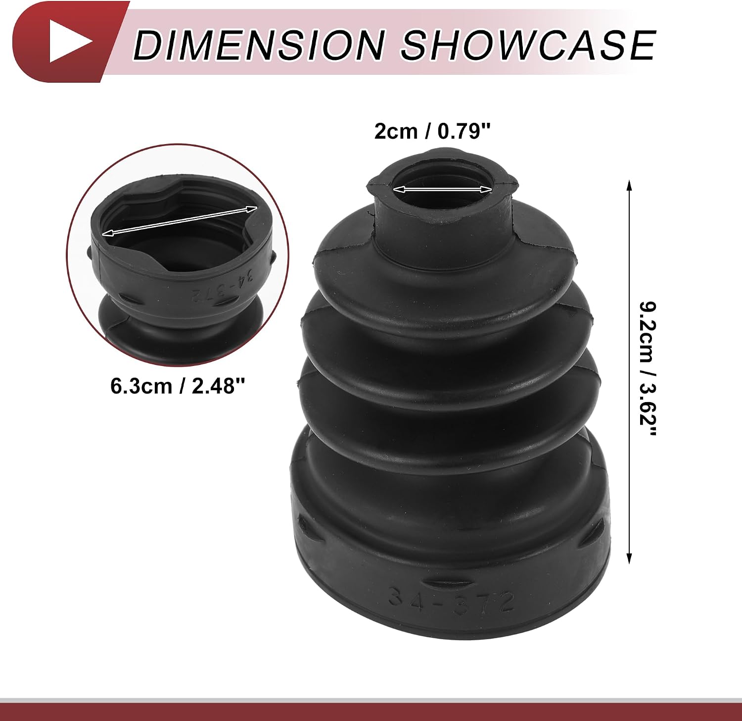 1 Set CV Joint Boot Kit for Mitsubishi Lancer 2012-2017 for Mitsubishi Outlander 2007-2020 Inner Constant Velocity Joint Boot W/Clamps No.3717A015