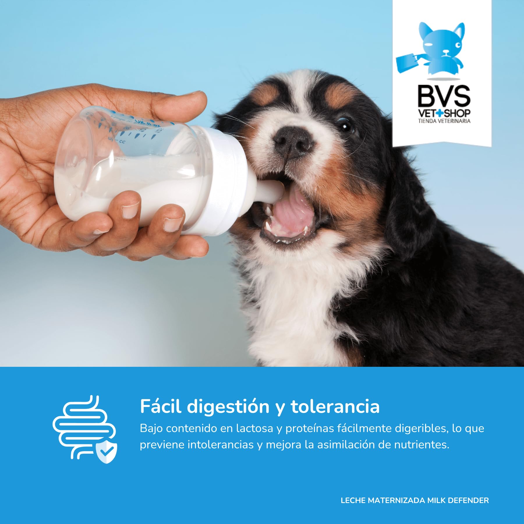 BVS Vet Shop | Leche Maternizada para Perros Milk Defender | Alimento Completo de Lactancia para el Cuidado Integral de Perros Cachorros | 1 unid. x 420 gr