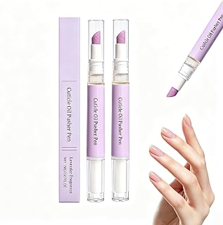 Cuticle Pen with 2 x Oil, Delicate, Moisturizing and Repairing Formula - for dried, cracked and damaged cuticles, tilting tip for precise application, with lavender extract