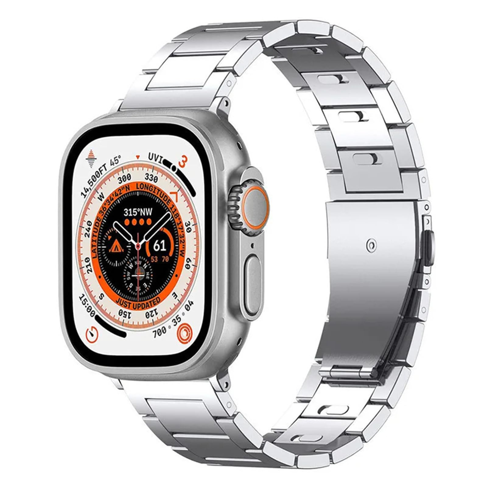 Kompatybilny z Apple Watch Band 49 mm, 45 mm, 44 mm, 42 mm, 41 mm, 40 mm, 38 mm, tytanowy pasek Quick Release do iWatch Ultra 1 2 SE Series 9, 8, 7, 6, 5, 4, 3, 2, 1