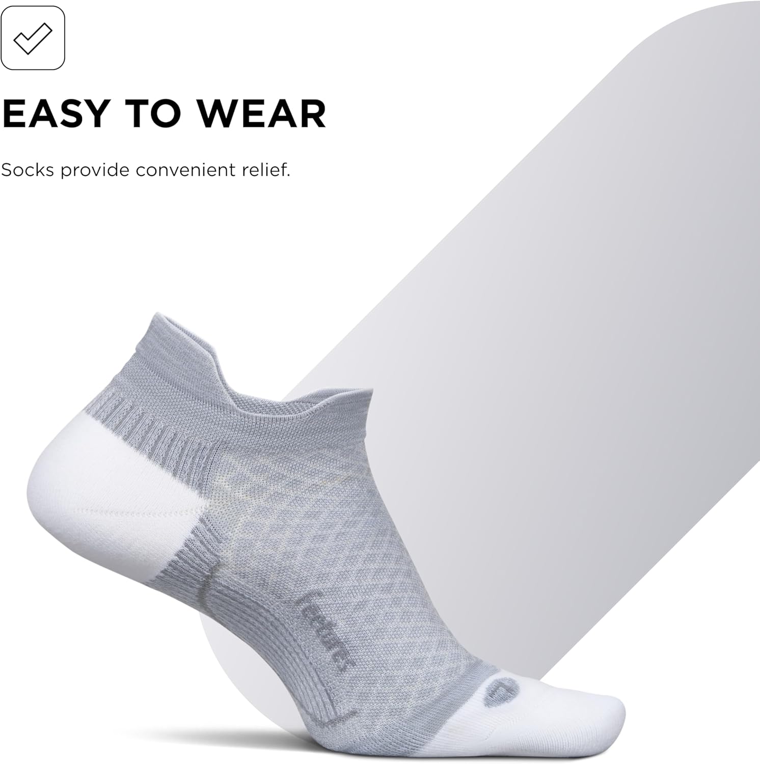 Feetures Plantar Fasciitis Relief Sock Light Cushion No Show Tab - Targeted Compression Sock for Women & Men - Image 4