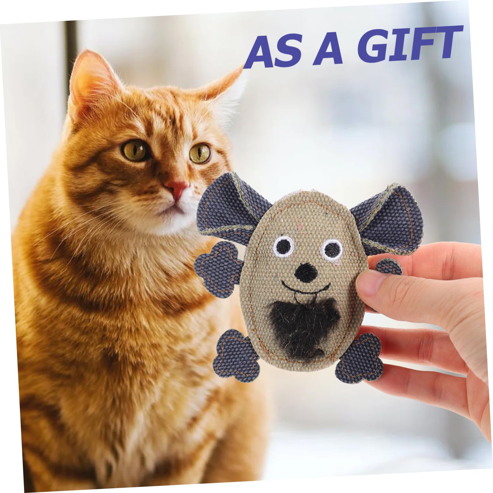 VANZACK 10pièces Jouets pour Chats De Souris à Jouer avec Herbe à Chat Accessoires Interactifs pour Animaux De Compagnie