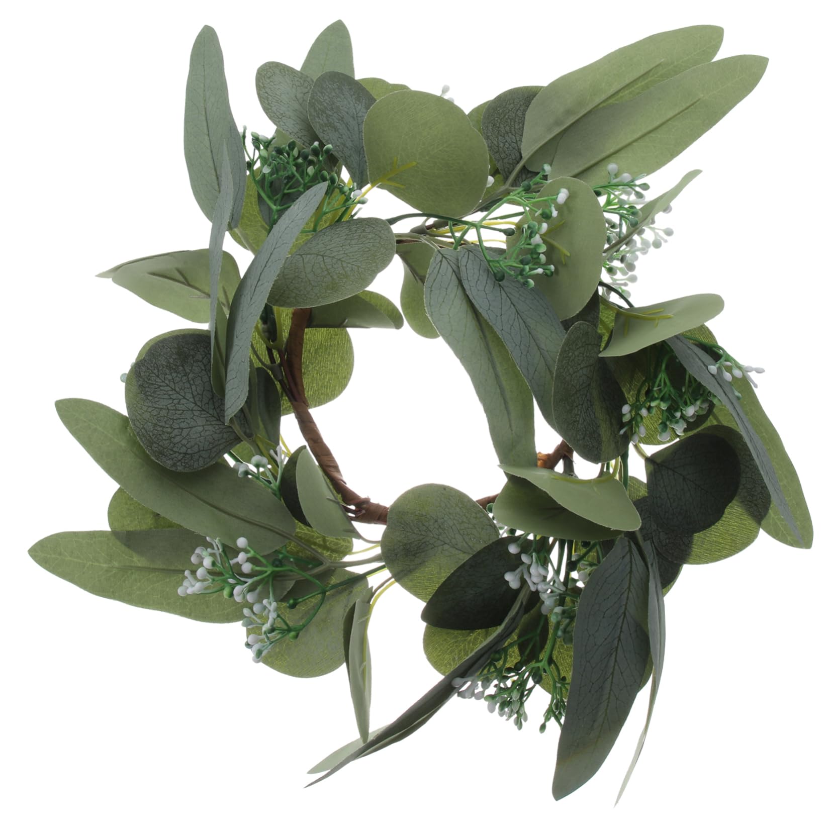 PRETYZOOM 5piezas Guirnalda De Velas Artificiales Eucalipto para Decoración De Fiestas y Comedores Adorno De Mesa De Eucalipto