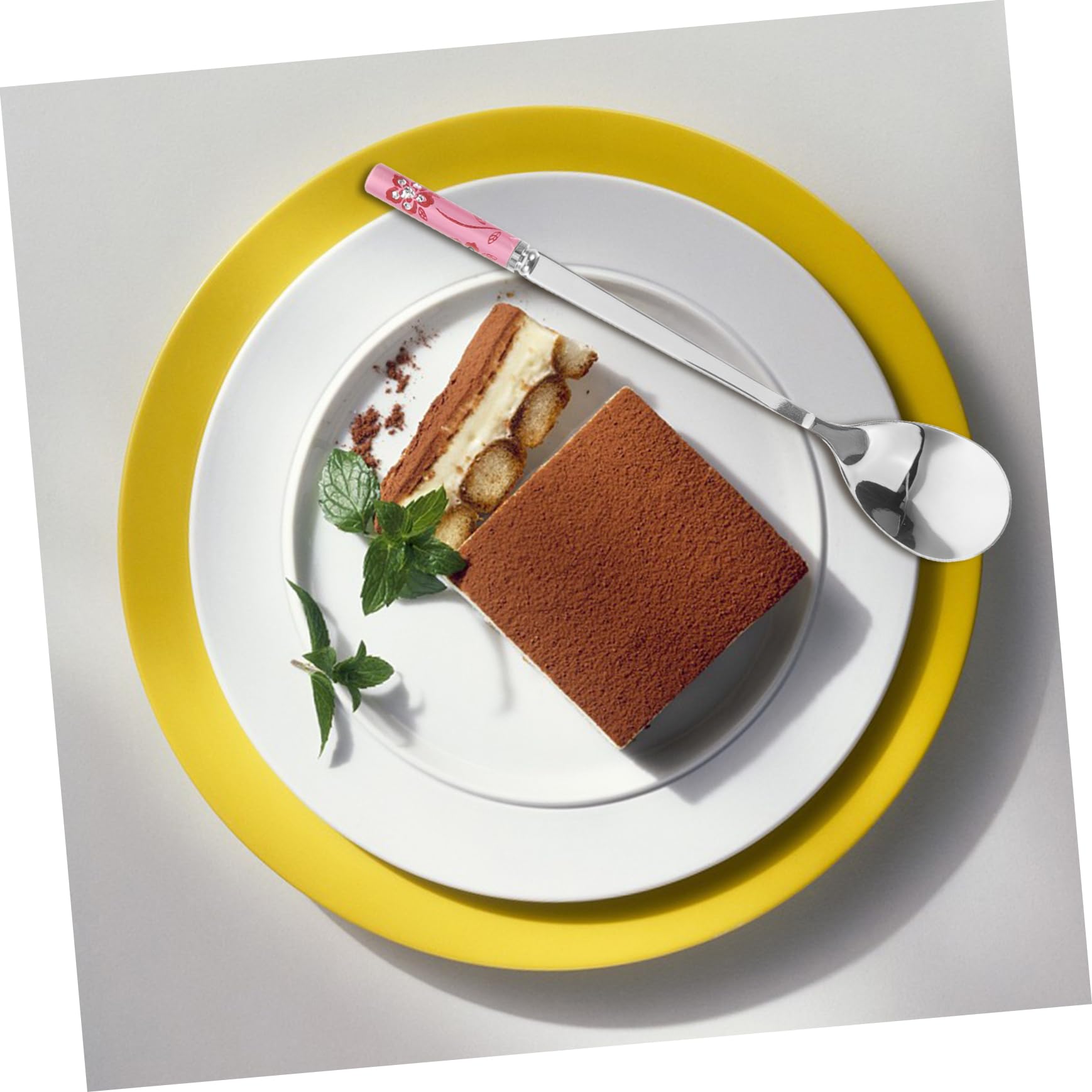 TOYANDONA 5 Ensembles Cuillère À Restauration Portable Petit Agitateurs Cuillères À Mélanger Pour Bar À Café Expresso Forme Scoop De Dessert Cuillère En Acier Inoxydable Rose 5 Pièces * 5