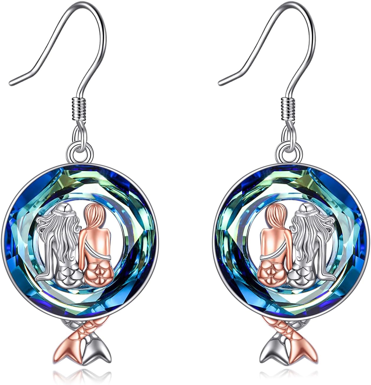 Mermaid Earrings 925 Sterling Silver Mermaid Jewellery Gifts For Women Girls, Sterling Silver, not known